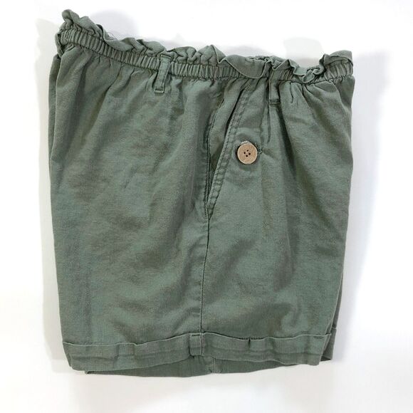 Maurices Green Linen Blend Elastic Waist Women's Shorts XS - Picture 5 of 7